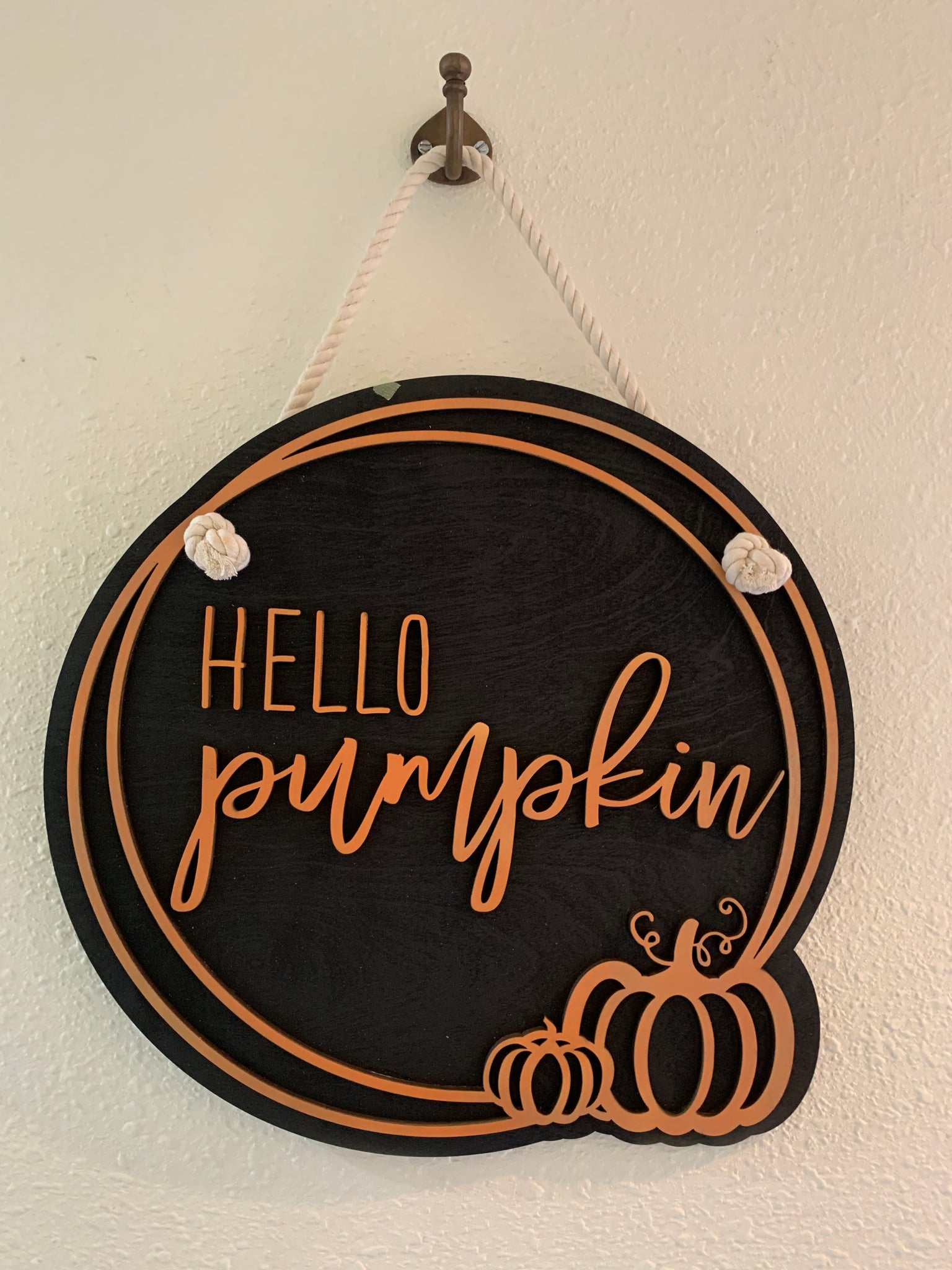 Hello Pumpkin Front Door Sign